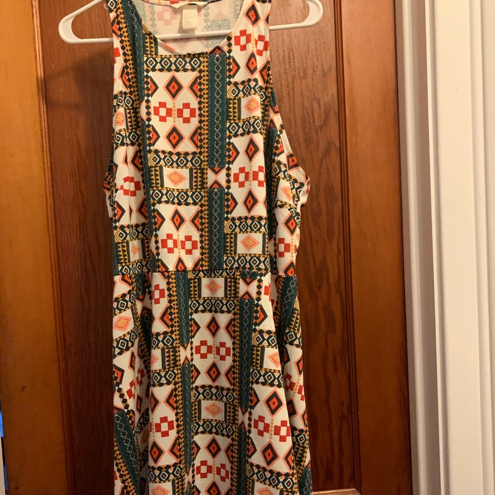 H&M tribal skater dress